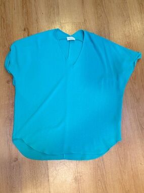 Adrienne V-Neck Dolman Top in Teal